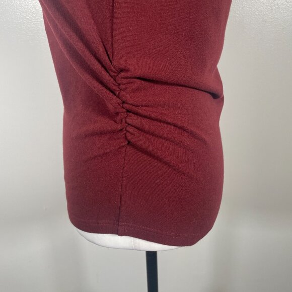 OGLmove Top Womens Large Red Built in-Bra Stretch Knit Boat Neck Long Sleeve - Picture 8 of 16